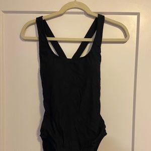 Andie The Tulum Ribbed Black One Piece Swimsuit - New with tags!